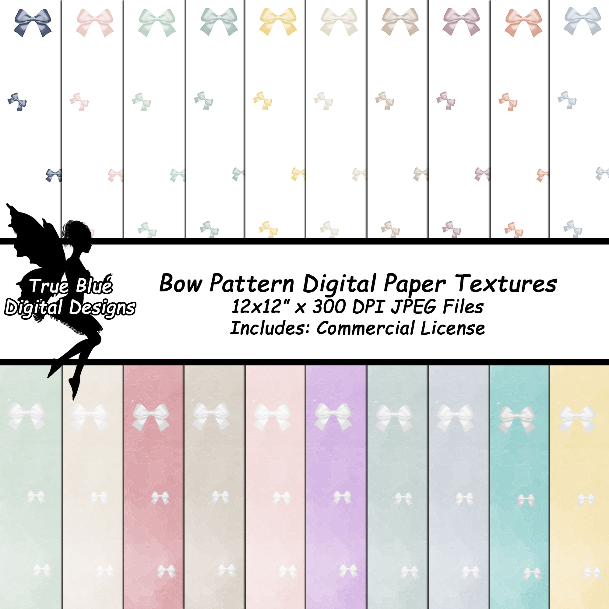 Bow Pattern Digital Paper