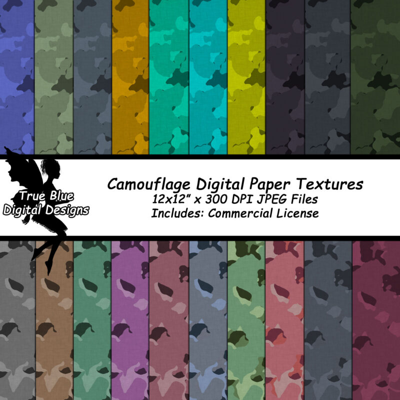 Camouflage Digital Paper Textures-Camo-Digital Paper-Army Colored Digital Paper-Camouflage Textures-Camo Textures-Camp Paper