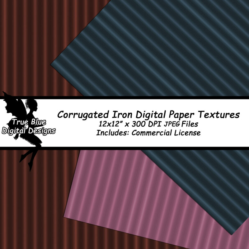 Corrugated Iron Digital Paper Textures-Corrugated Iron-Corrugated Iron Textures-Seamless Textures-Corrugated Iron Paper-Scrapbook Paper