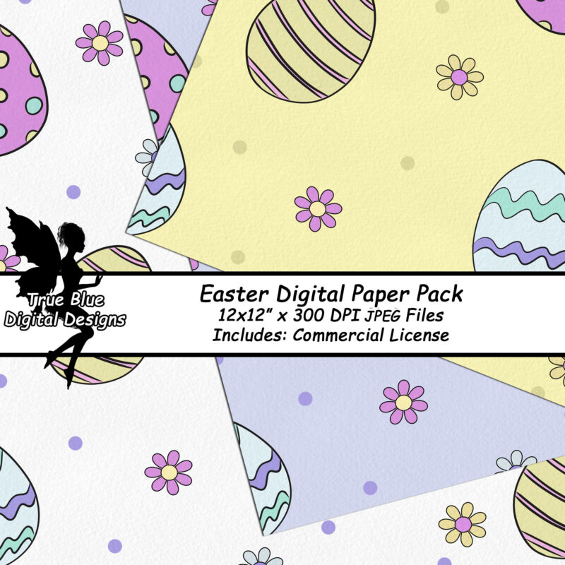 Easter Themed Digital Paper-Easter Paper-Easter-Happy Easter-Paper With Easter Eggs-Scrapbook Easter Paper-Printable Easter Paper