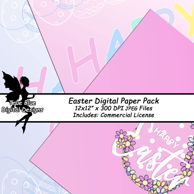 Easter Themed Digital Paper-Easter Paper-Easter-Happy Easter-Paper With Easter Eggs-Scrapbook Easter Paper-Printable Easter Paper