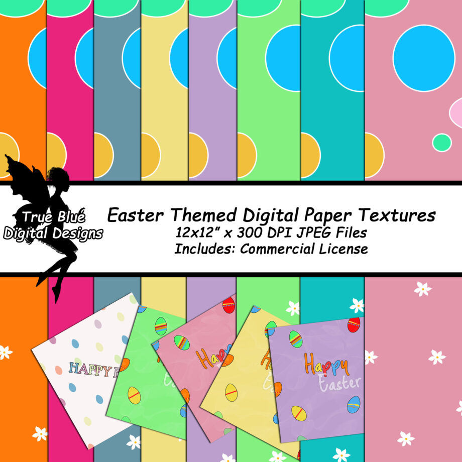 Easter Themed Digital Paper Textures-Easter Paper-Easter-Happy Easter-Paper With Easter Eggs-Scrapbook Easter Paper