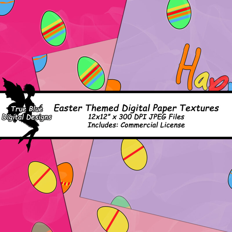 Easter Themed Digital Paper Textures-Easter Paper-Easter-Happy Easter-Paper With Easter Eggs-Scrapbook Easter Paper