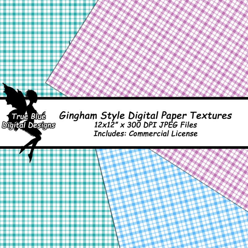 Gingham Style Digital Paper Textures-Seamless Gingham Paper-Plain Digital Paper-Digital Paper Pack-Seamless Backgrounds-Commercial Use