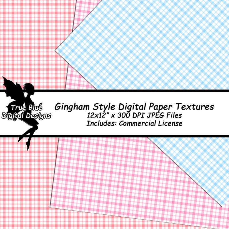 Gingham Style Digital Paper Textures-Seamless Gingham Paper-Plain Digital Paper-Digital Paper Pack-Seamless Backgrounds-Commercial Use