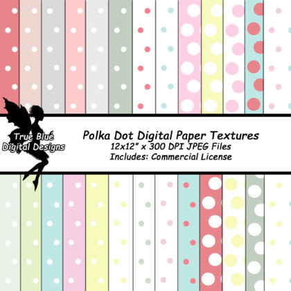 Polka Dot Digital Paper Textures-Polka Dot Paper-Polka Dot Textures-Digital Paper Pack-Digital Papers-Commercial Use