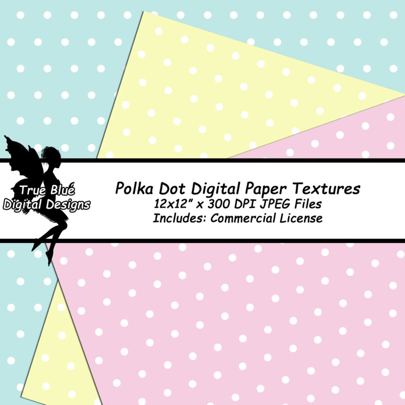 Polka Dot Digital Paper Textures-Polka Dot Paper-Polka Dot Textures-Digital Paper Pack-Digital Papers-Commercial Use