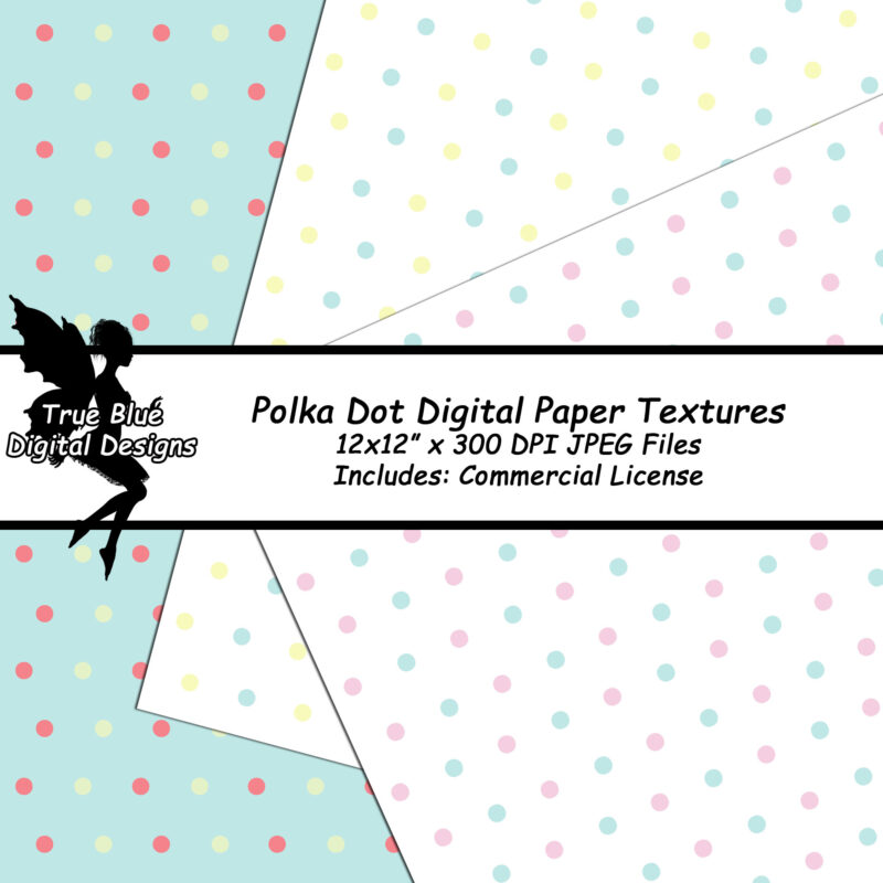 Polka Dot Digital Paper Textures-Polka Dot Paper-Polka Dot Textures-Digital Paper Pack-Digital Papers-Commercial Use