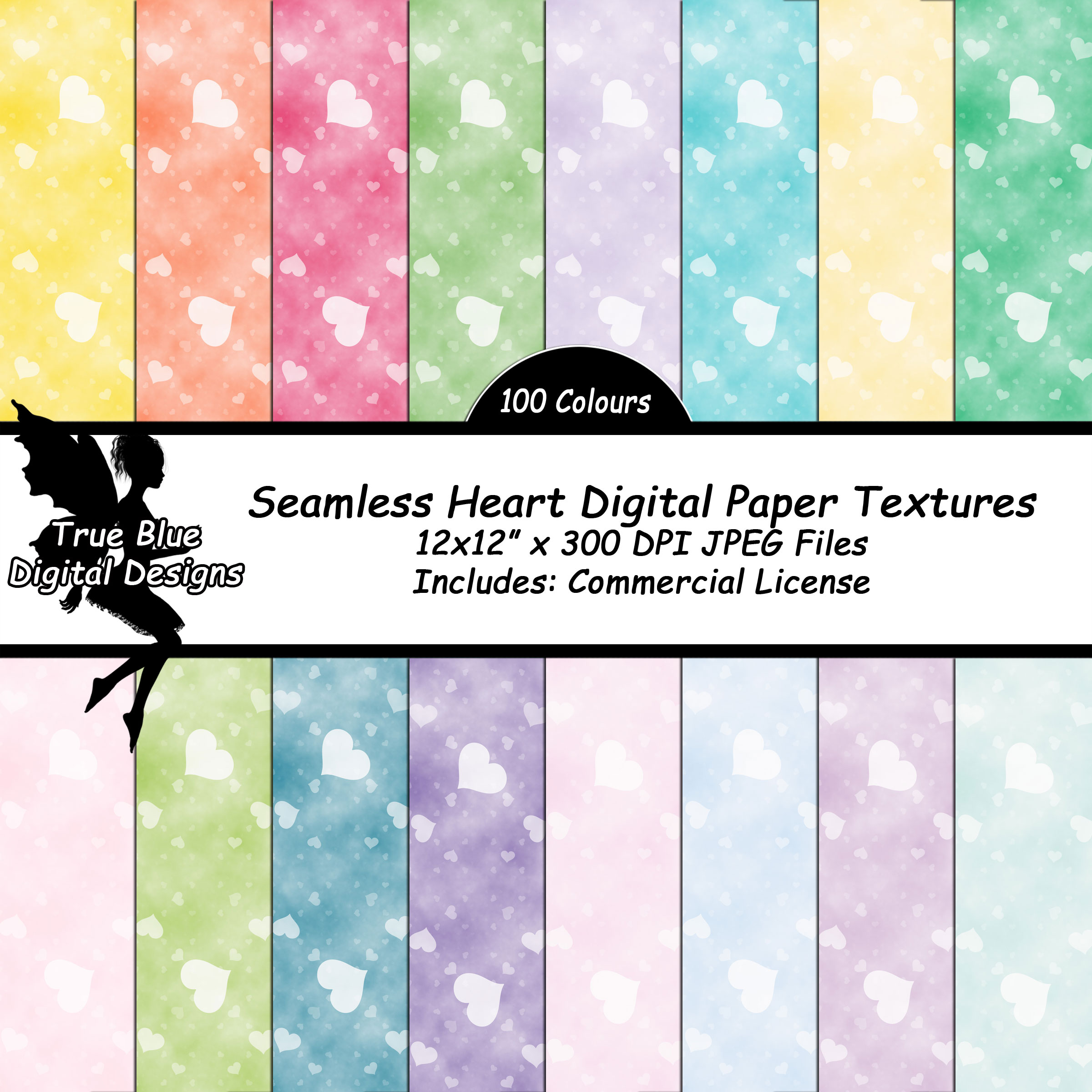 Seamless Heart Background Textures