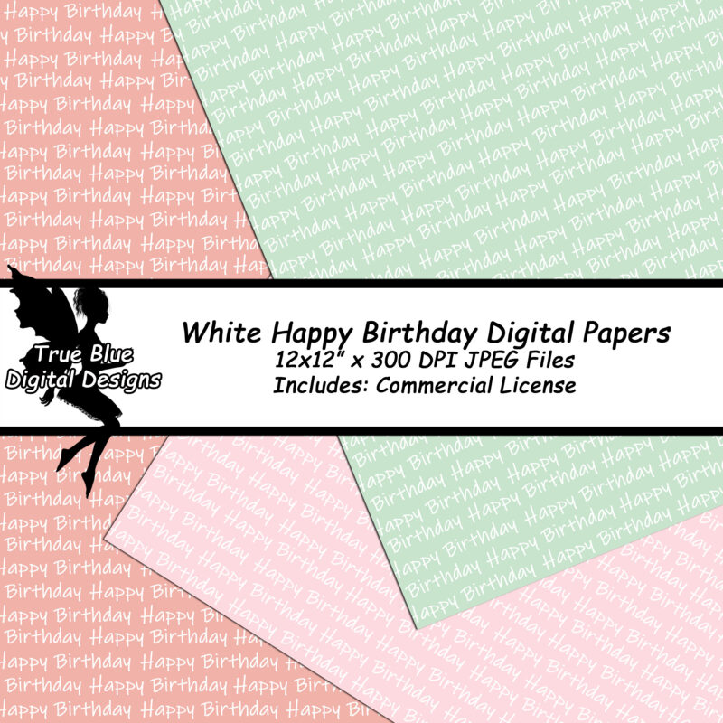 Happy Birthday Text-Happy Birthday Digital Paper-Digital Paper-Birthday Paper-Happy Birthday Paper-Party Paper-Gift Paper-Digital