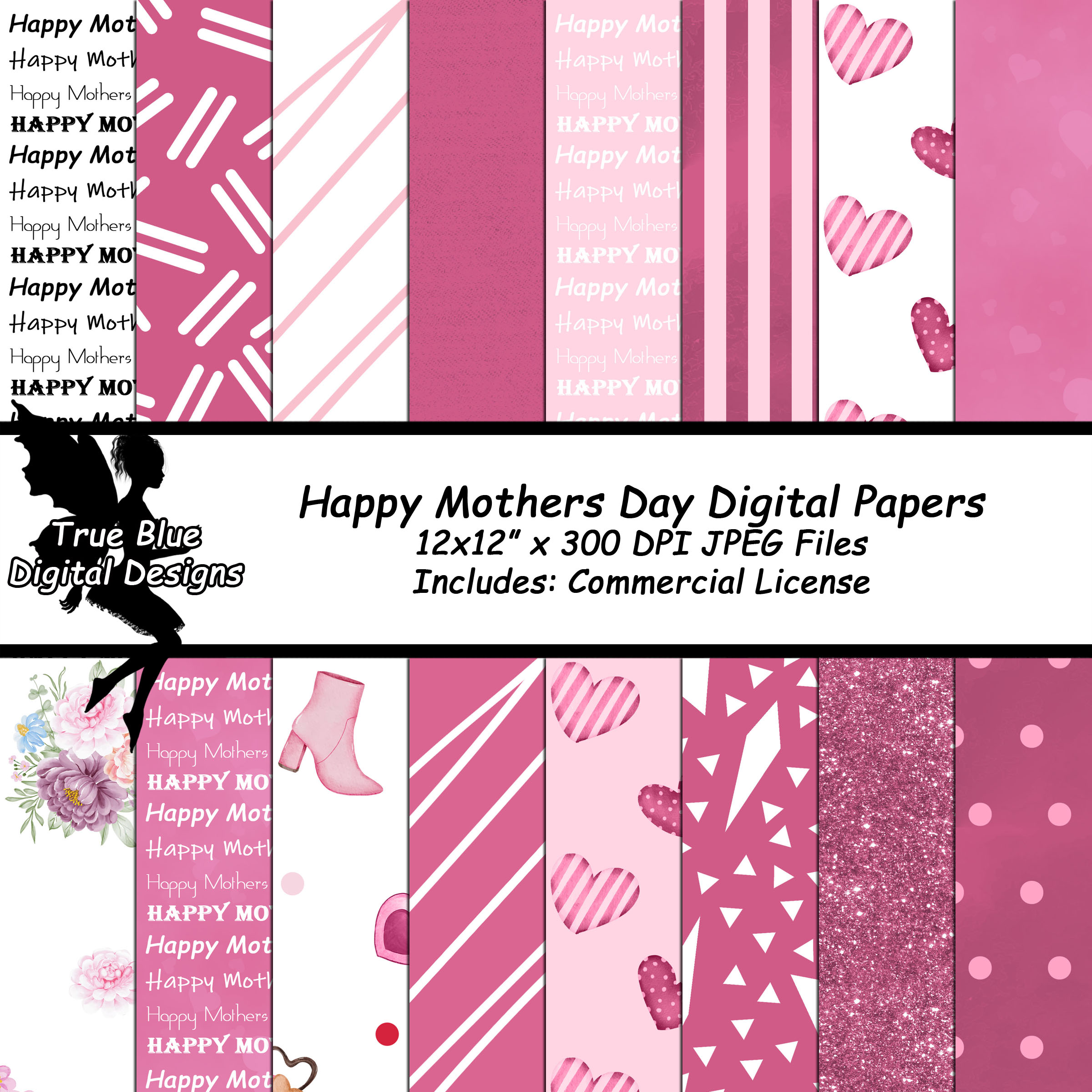 Happy Mothers Day Digital Papers